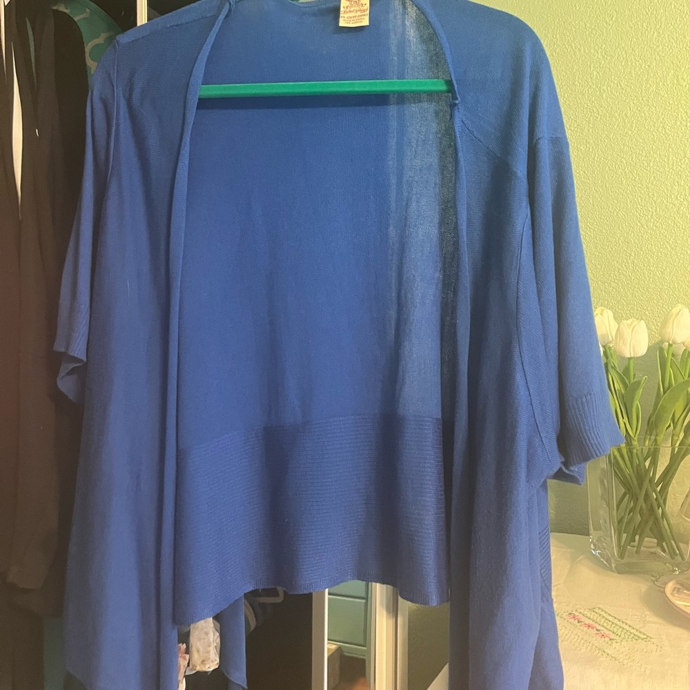 Faded Glory Women's Royal Blue Open-Front Shrug